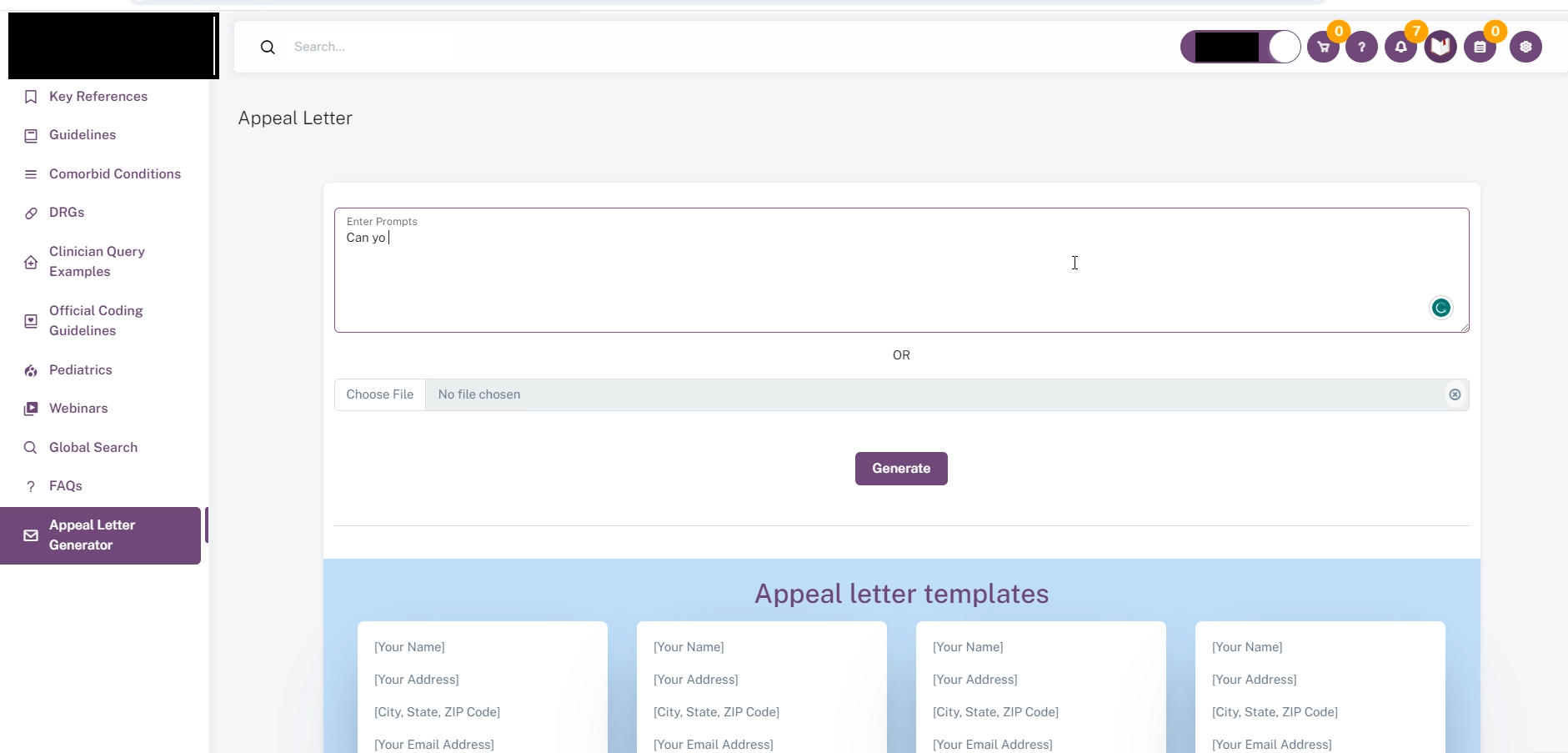 Appeal Letter Automation placeholder